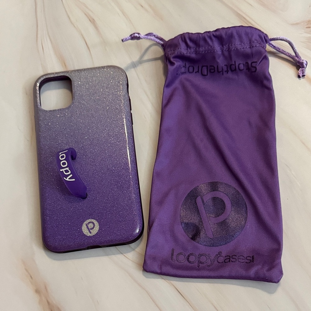 Loopy iPhone 11 Case Ombré Lavender Sparkle
